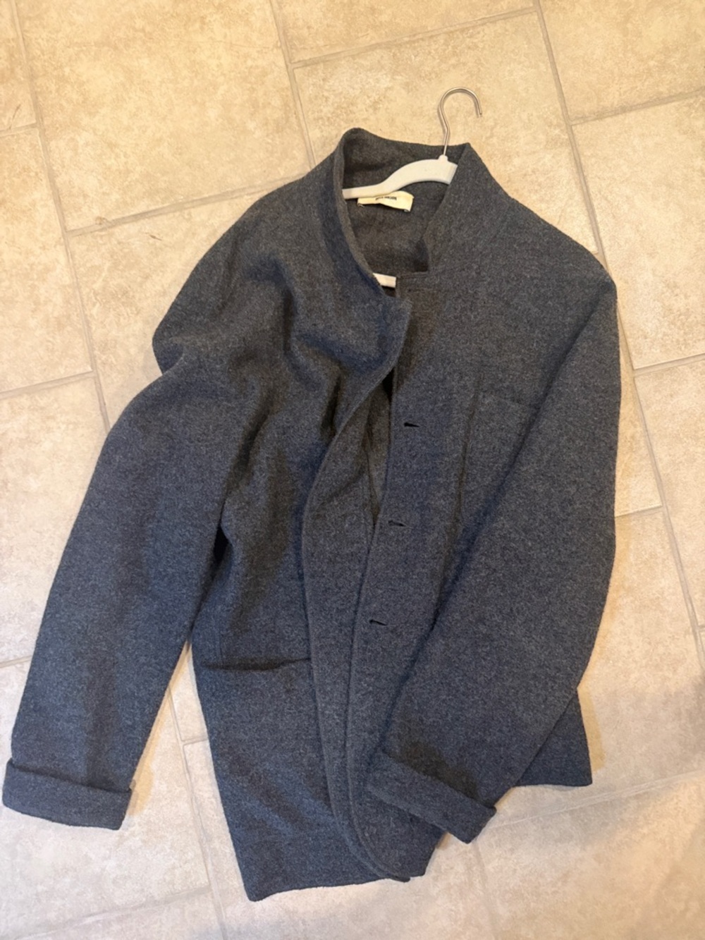 Buck Mason Charcoal Gray Pea Coat